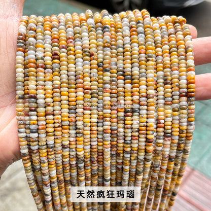 4 * 2Mm natural jade abacus beads loose beads