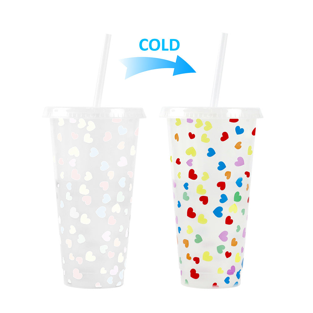 710Ml temperature-sensitive plastic color-changing cup