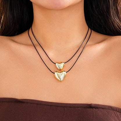 Love pendant versatile collarbone chain necklace