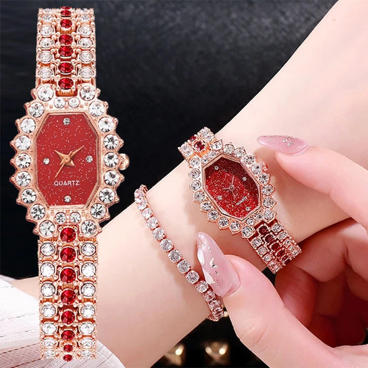 Colorful Rhinestone Starry Sky Women's Quartz Watch