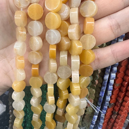 10*10MM natural crystal flat round beads