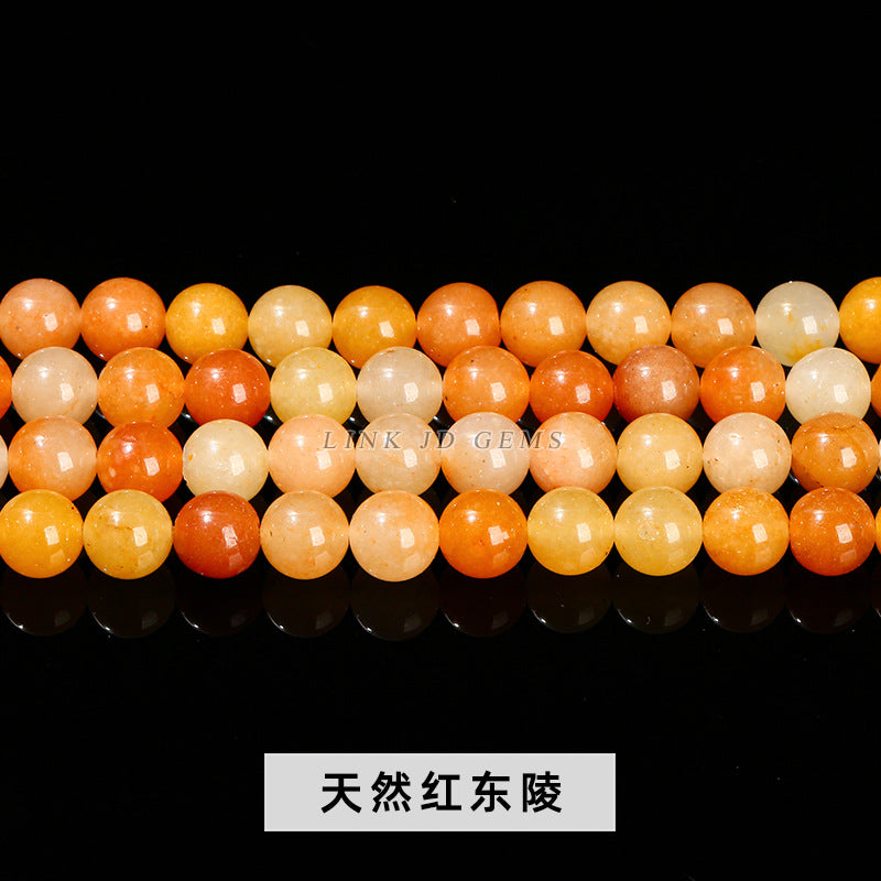 Natural Qingti Milk Cover Xiuyu Round Beads Sapphire Loose Beads