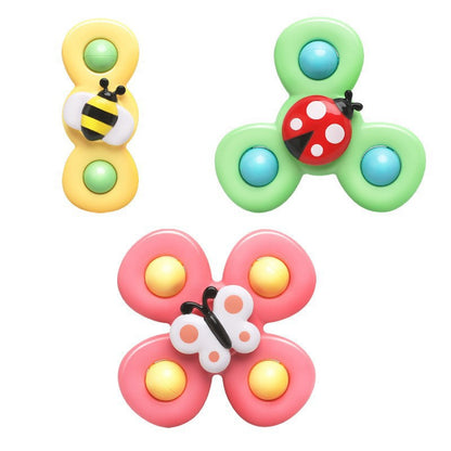 Suction Cup Spinning Fun Water Toy Bug Gyro Rattle Baby Bath Children's Toy