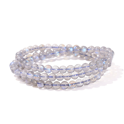 7A Natural Gray Moonlight 3 Circle Bracelet