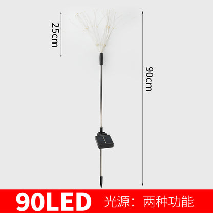 Solar smoke lamp simulation fiber optic smoke lamp