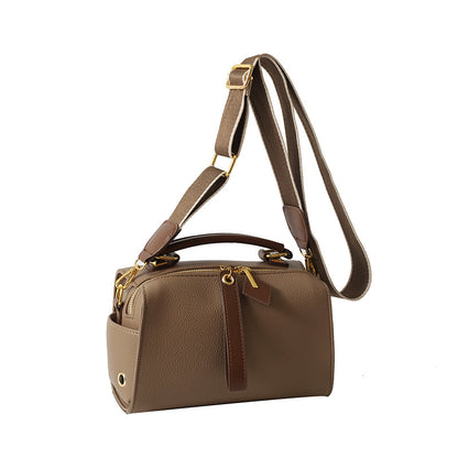 Solid color premium handbag