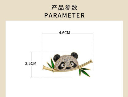 Panda brooch high-end