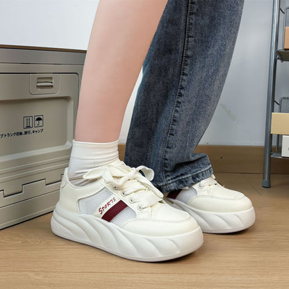 women's korean style white sneakers