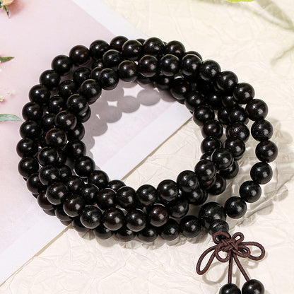 Ebony Buddha Bead Bracelet 108 pcs