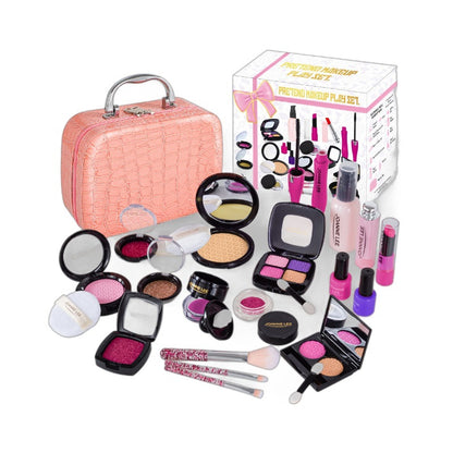 Children's Makeup Kit for Girls: Pretend Play Princess Makeup Handbag Set