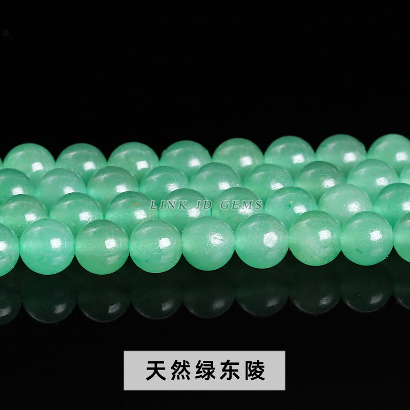 Natural blue Dongling jade round beads loose beads