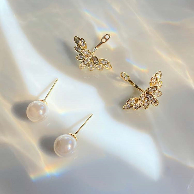 Petal pearl earrings fashion