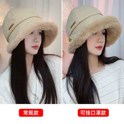 Windproof Casual Plush Bucket Hat