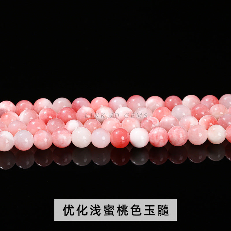 Chalcedony loose beads light blue jade round beads wholesale