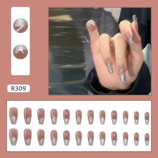 Wearable Removable Fake Nail Stickers Short Long