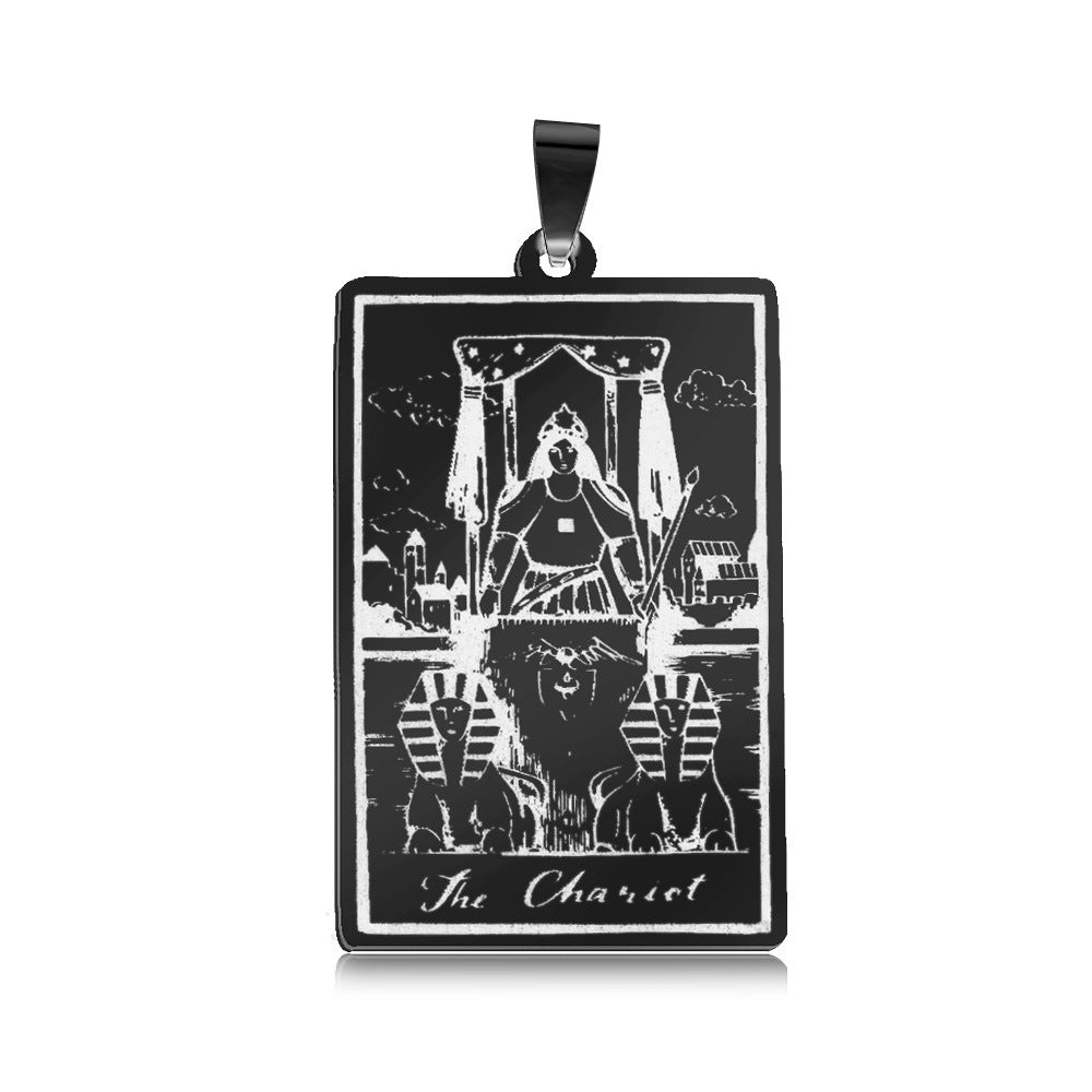 5 pcs/bag gun black tarot brand titanium steel pendant