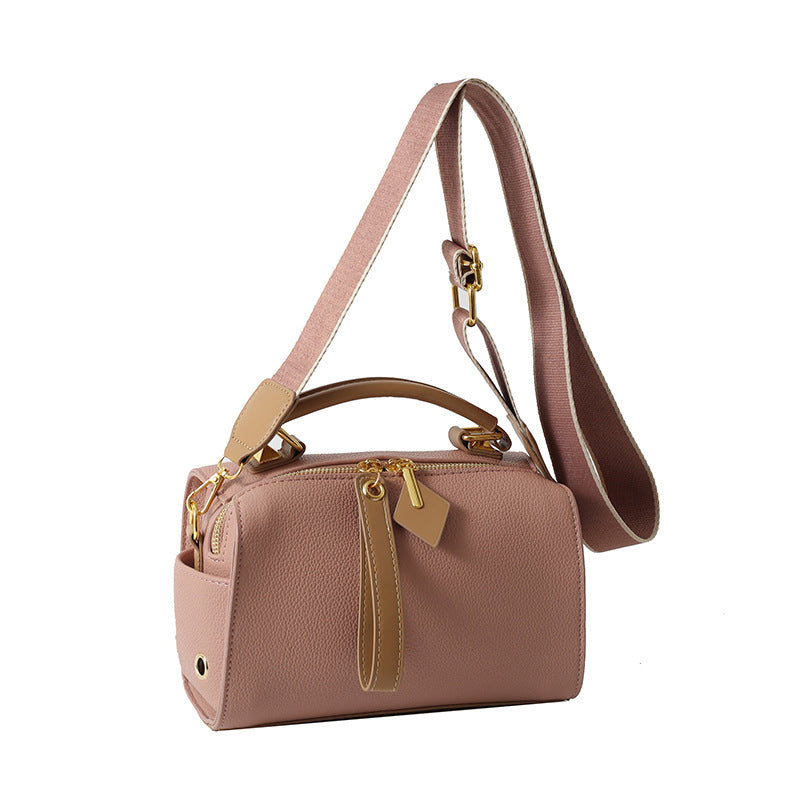 Solid color premium handbag