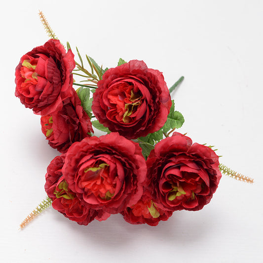 7 peony bunches artificial flowers