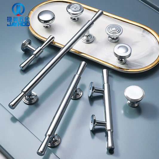 High-end solid brass handle silver plating