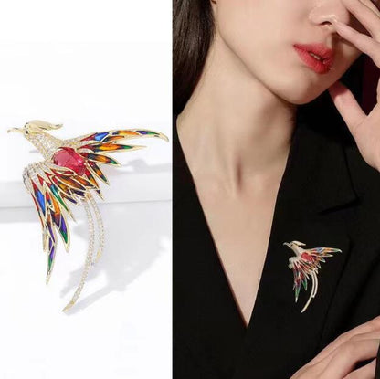 Reborn from Fire Phoenix Brooch