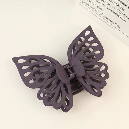 Acetic acid hollow matte butterfly large grab clip