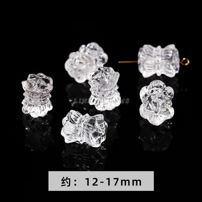 Natural white crystal jewelry accessories loose bead engraving