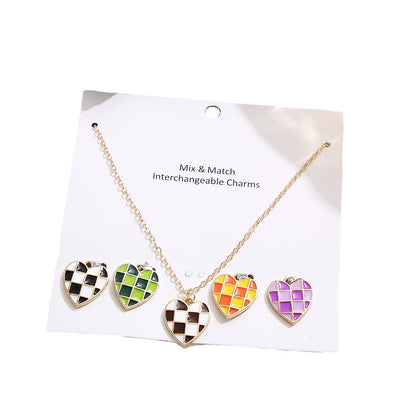 Colorful Heart Pendant Necklace Wholesale