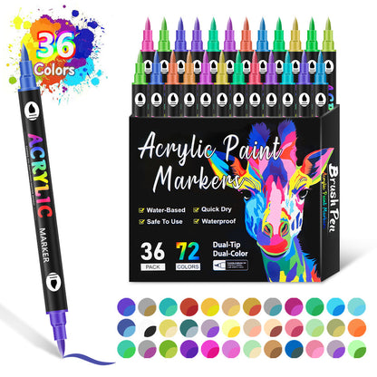 Double-headed two-color 72-color graffiti pen marker