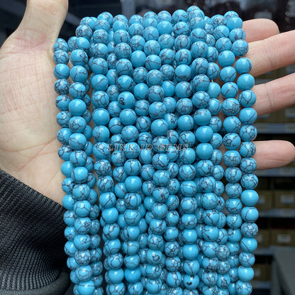 Synthetic light blue turquoise loose beads