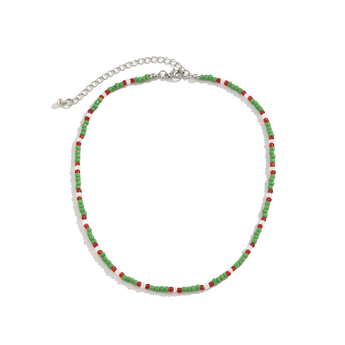 Colored Rice Bead Bead Necklace