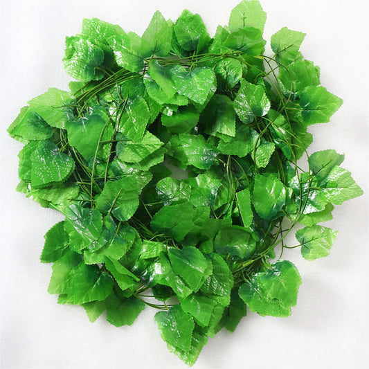 Artificial grape leaf evergreen vine