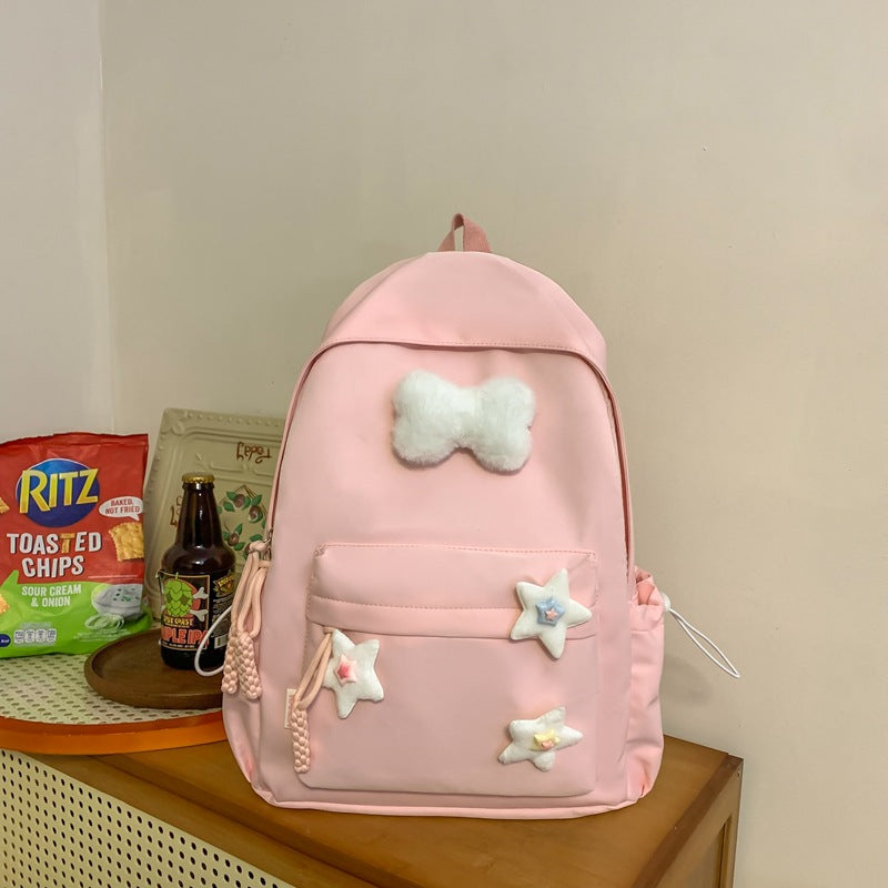 Cute solid color backpack