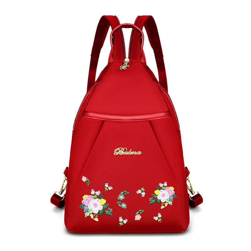 Backpack Korean version embroidered travel bag