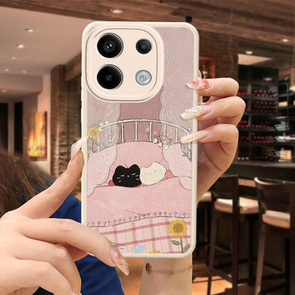 Redmi Note 13 Pro Leather Personalized Luxury Case Trendy Cute Silicone