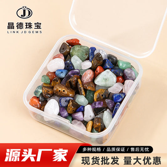 Crystal jade mixed color irregular gravel box