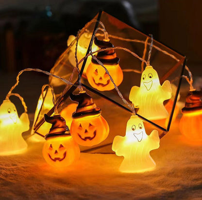 Cadena de luces LED de Halloween para decoración navideña al aire libre 