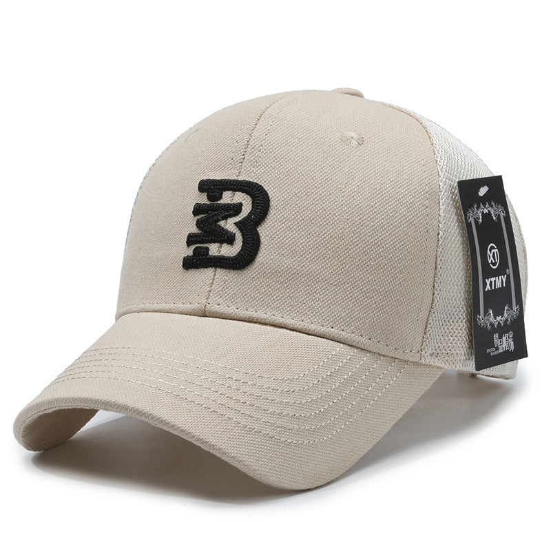 Structured Letter Mesh Sun Protection Baseball Cap