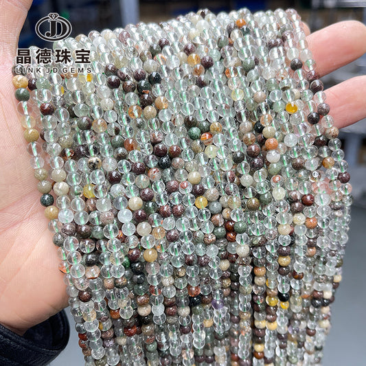 4Mm Natural Green Ghost Loose Beads