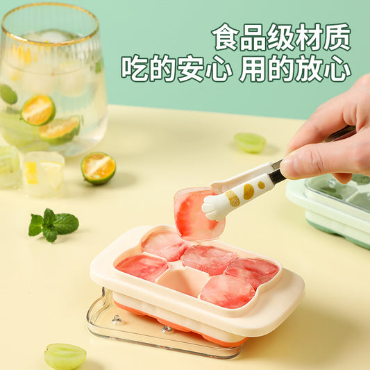 Silicone Mini Ice Cube Tray with Lid