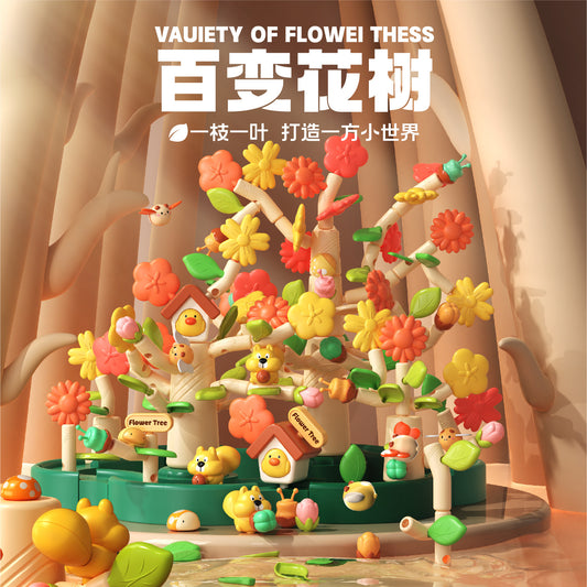 DIY Flower Tree Building Blocks, Educational Puzzle Toy for Girls and Boys