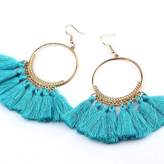 Bohemian fringed earrings