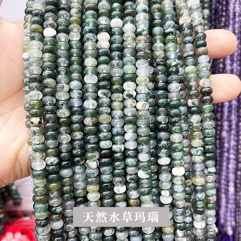 8 * 4Mm natural stone chalcedony abacus beads loose beads