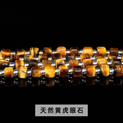 6/8Mm crystal agate jade cube loose beads