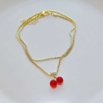 Red Cherry Pendant Necklace