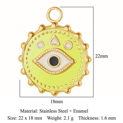 Dripping eyes French titanium steel pendant