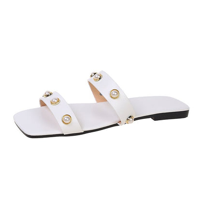 Pearl flat slippers