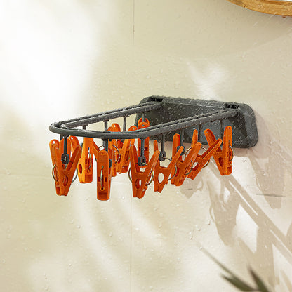 No-drill folding drying rack