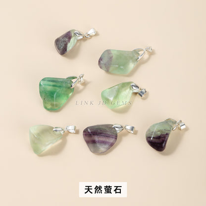 Crystal irregular rough stone pendant