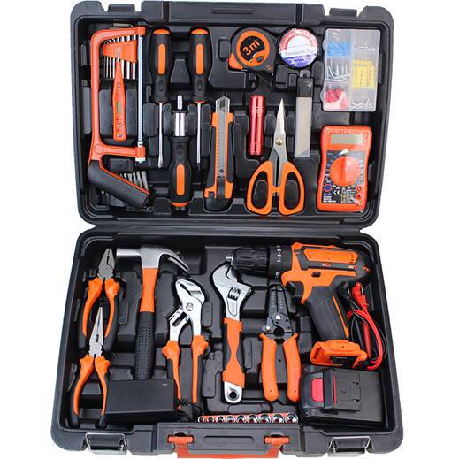 Lithium battery drill comprehensive toolbox set