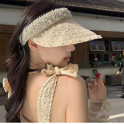 Lace Pearl Sun Hat